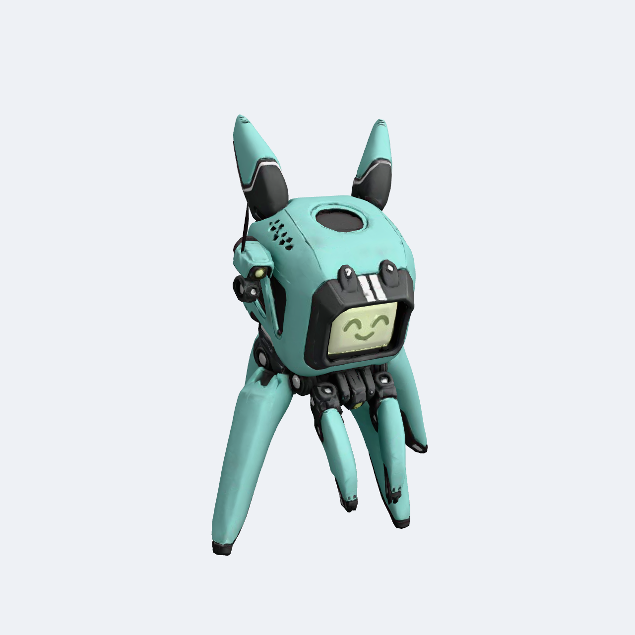 青綠兔耳機器人